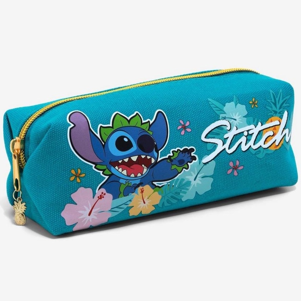 DISNEY LILO & STITCH Hula Zipper PENCIL CASE! Cosmetic Makeup Bag